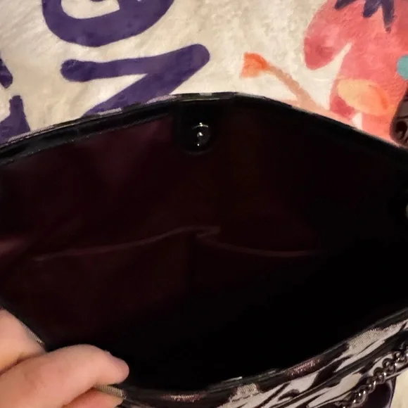 Coach Signature Gray, Black, and Pink Glitter Women's Bag Set - Picture 11 of 16